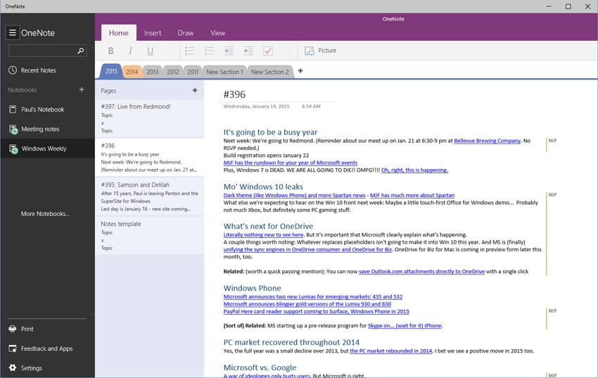 One note for windows 10. Onenote 2013. onenote windows 10.