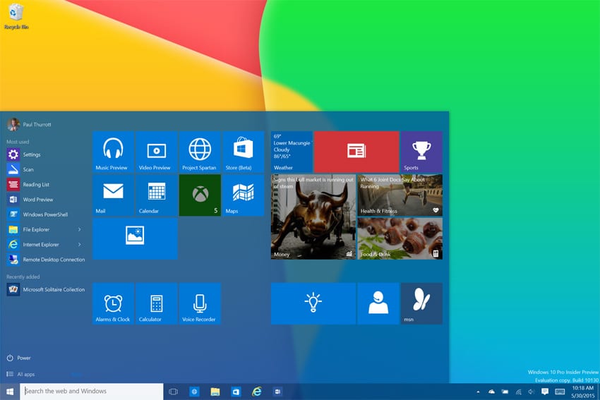 Hands-On with Windows 10 Insider Preview Build 10130