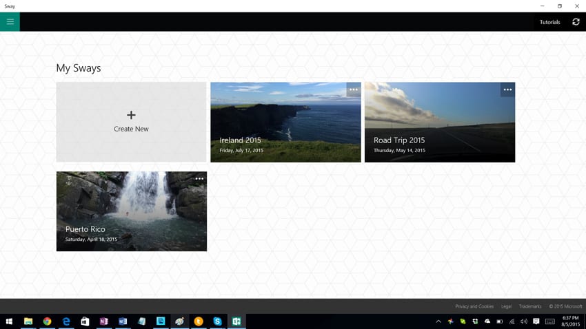 Microsoft Launches Sway with Windows 10 App