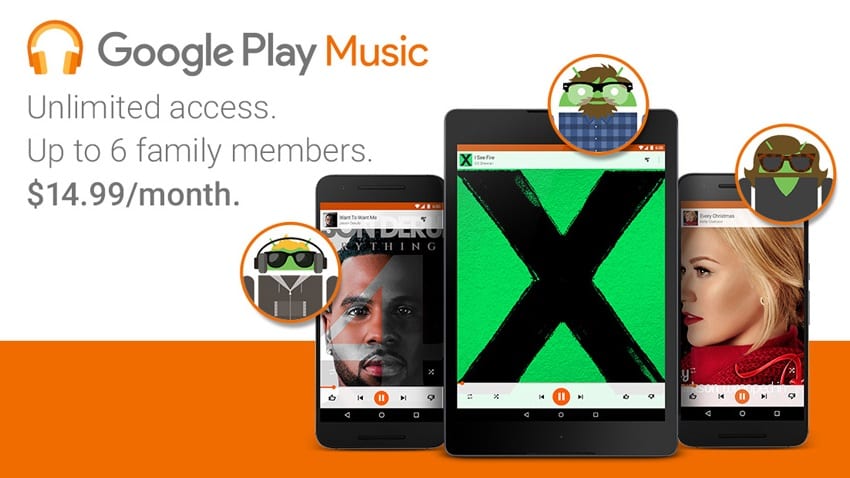 Google Play Music Gets a Family Plan