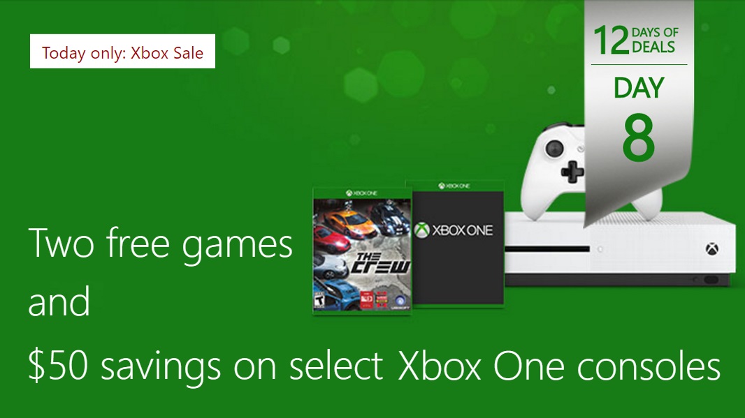 12 Days of Deals, Day 8: Get 2 Free Games with Select Xbox One Consoles