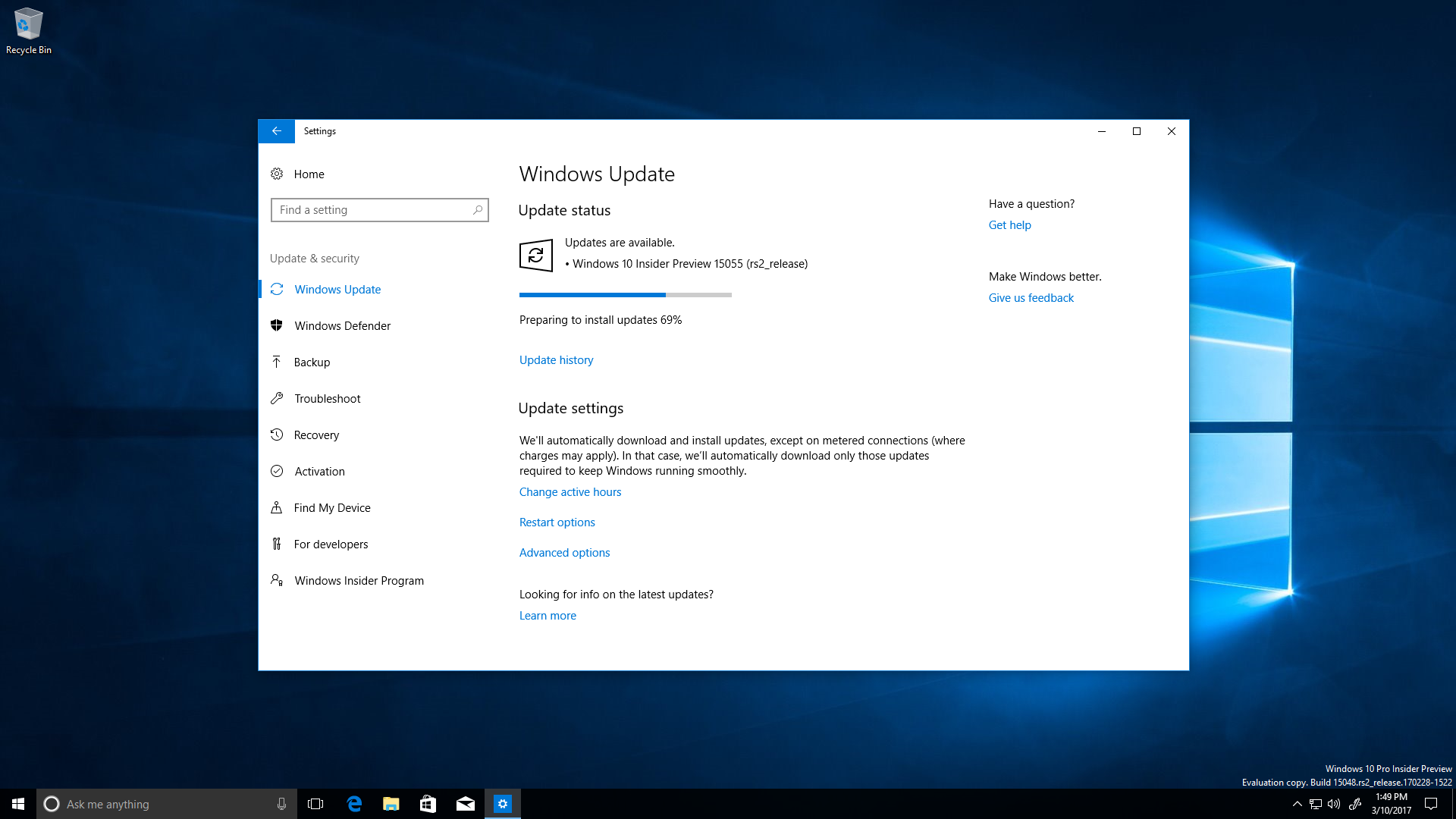 Microsoft Ships Windows 10 Insider Preview Build 15055