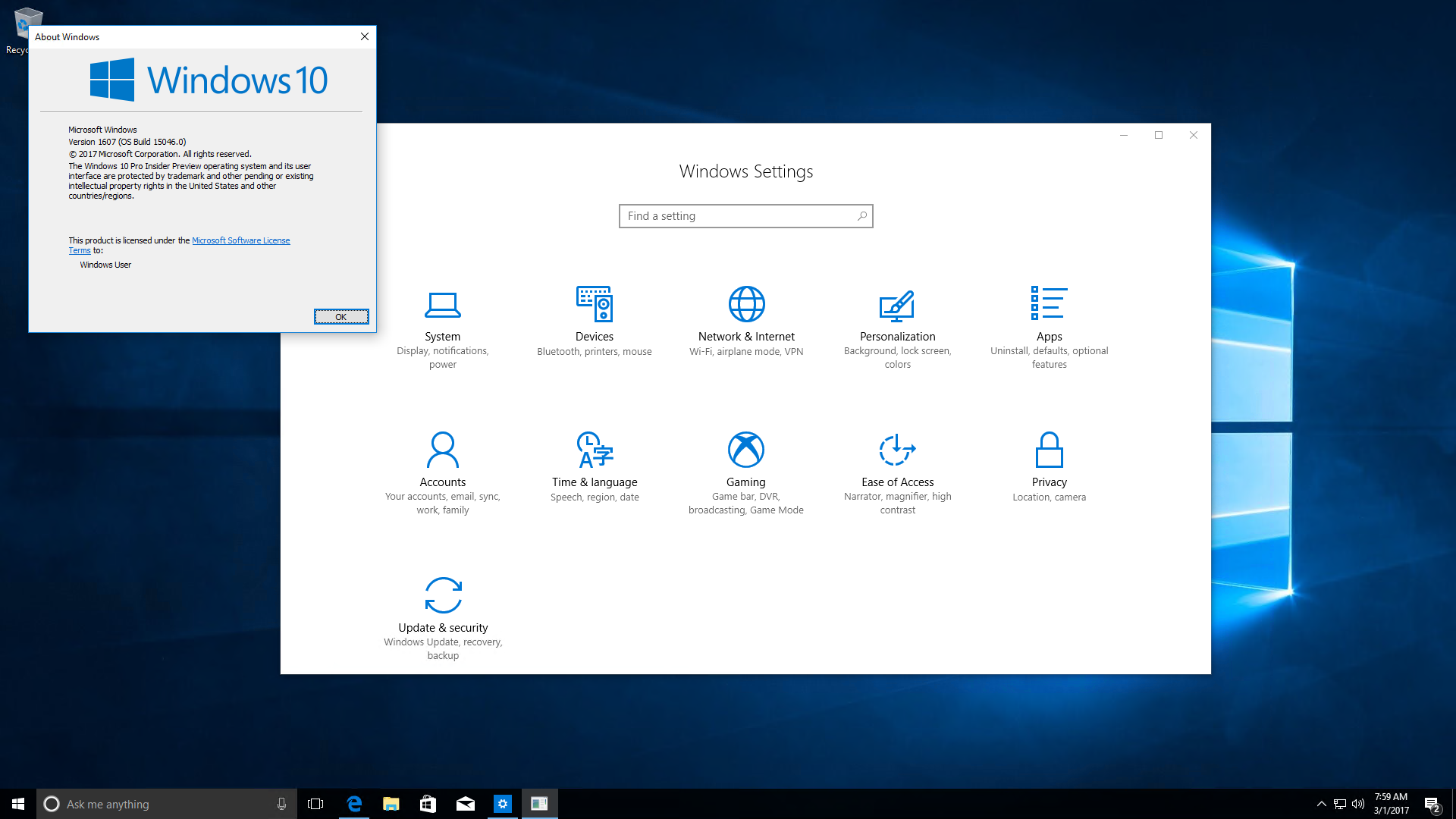Windows 10 Insider Preview Build 15046 is Now Available on the Fast Ring