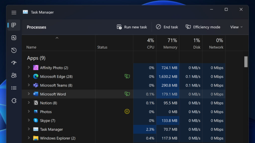 New in 22H2: Task Manager - Thurrott.com