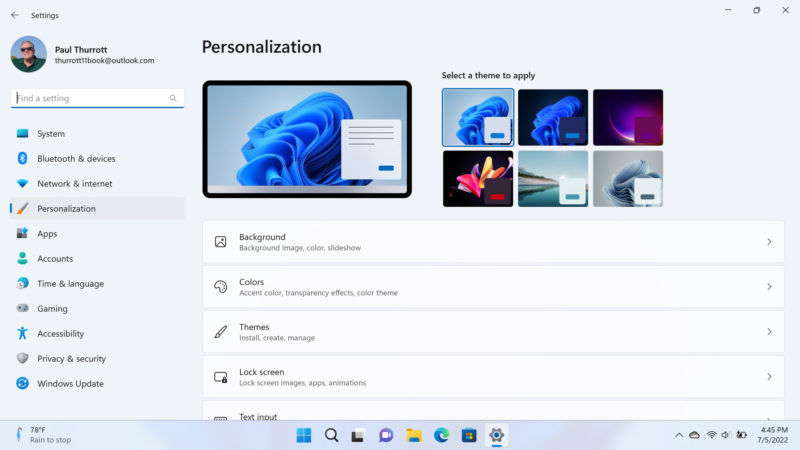 Windows 11 Personalization First Steps - Thurrott.com