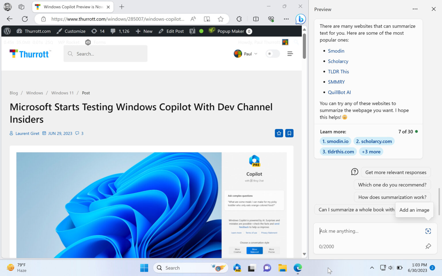 Hands On With Windows Copilot Preview Thurrott Hands On With Windows Copilot Preview Thurrott