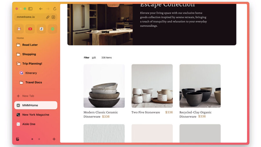 Arc browser on the Mac