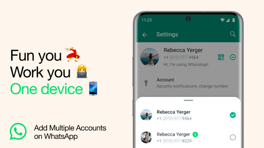 WhatsApp for Android multiple accounts support