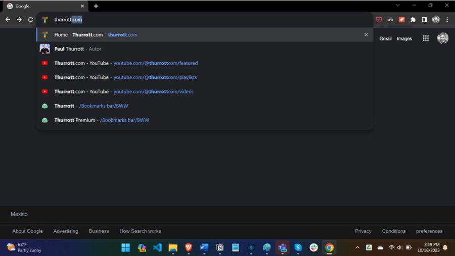 Google Chrome address bar improvements