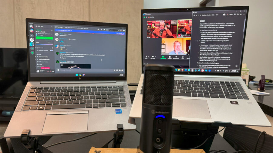 Two laptops with 23H2