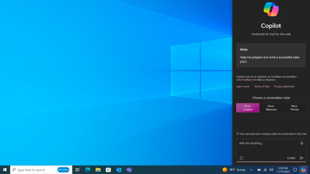 Microsoft is Bringing its Copilot Assistant to Windows 10