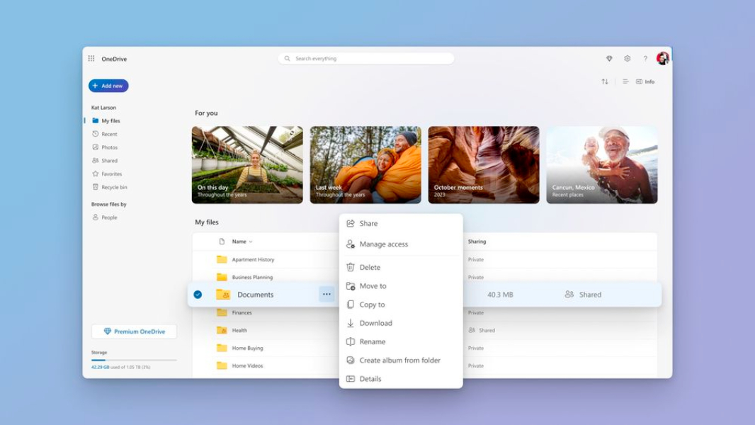 Microsoft Launches Redesigned OneDrive Web App for Consumers