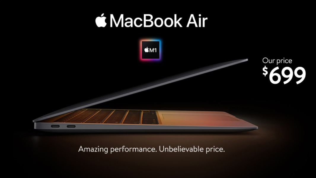 Walmart Starts Selling Apple's M1 MacBook Air for 699