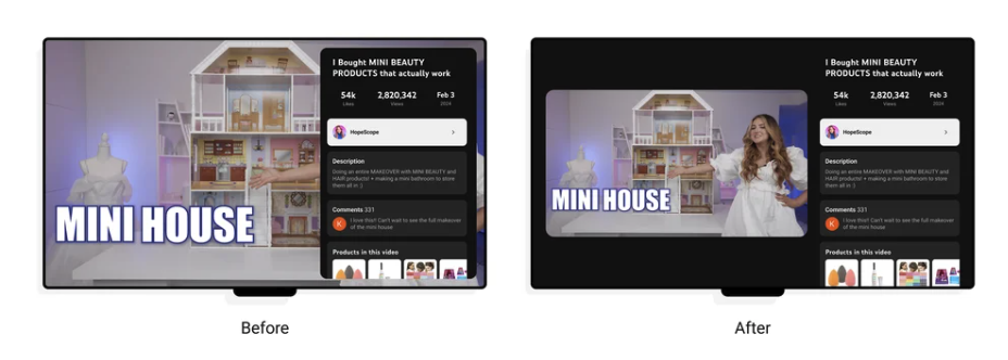 YouTube redesigned TV app