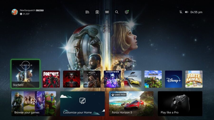 Xbox dashboard