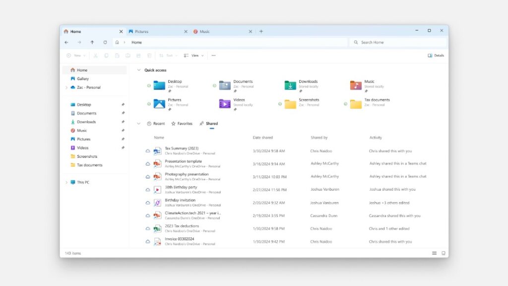 Microsoft is Testing New Recent, Favorites, and Shared Tabs in File ...