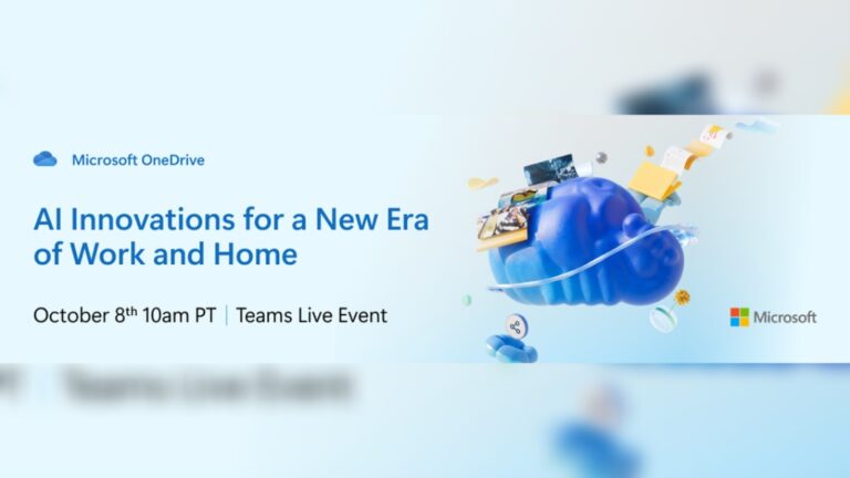 Microsoft Announces OneDrive & AI Digital Event on October 8