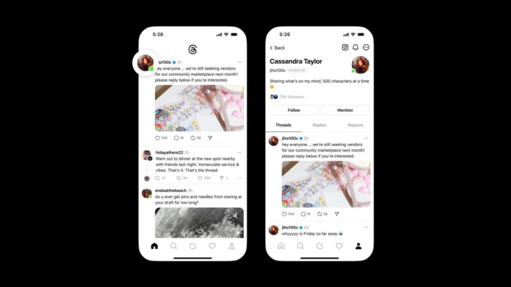 Threads Adds New Profile Cards and Online Indicator