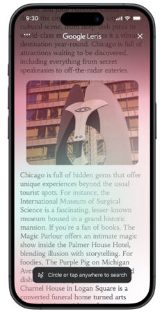 Search Screen with Google Lens