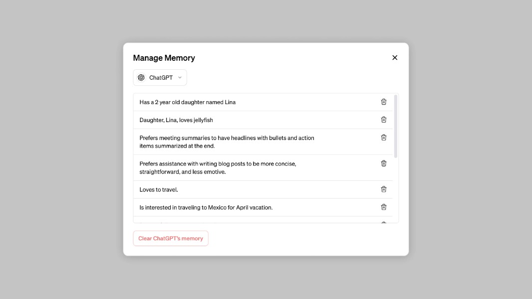 ChatGPT Can Now Remember All Your Previous Conversations
