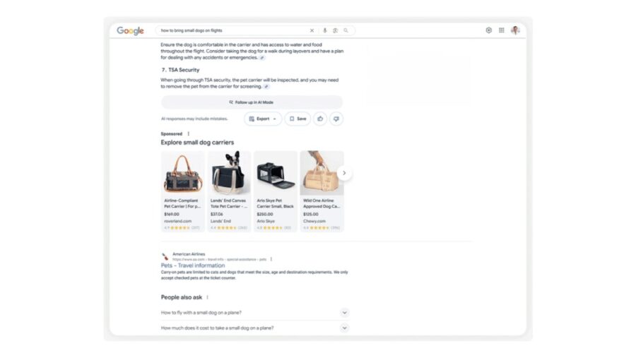 Google Search AI Mode ads