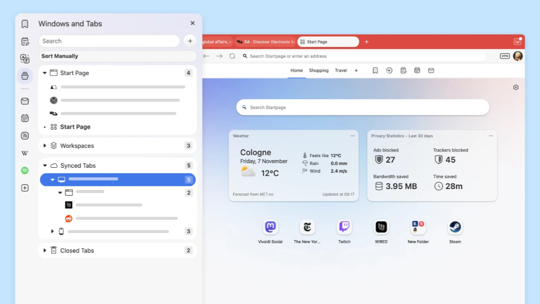 Vivaldi 7.7 Arrives with Improved Tab Sync, User Experience Updates
