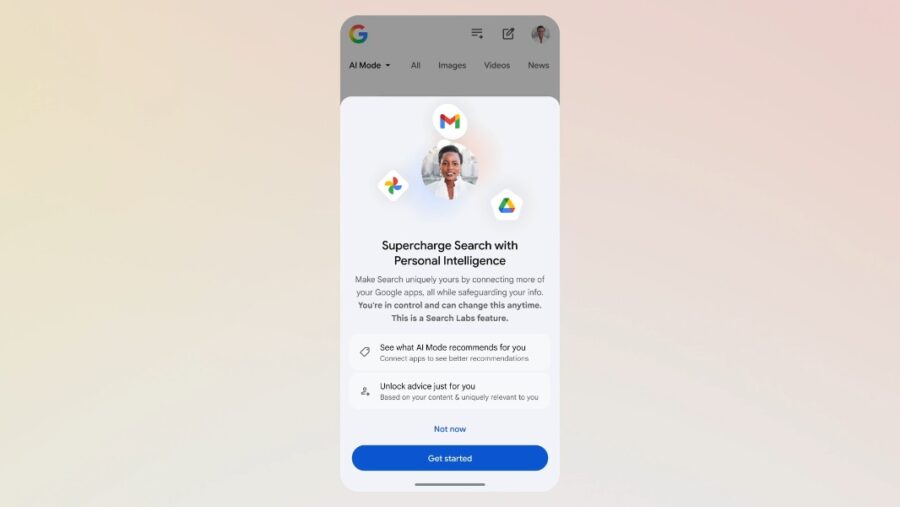 Google Gemini Personal Intelligence AI mode in Search
