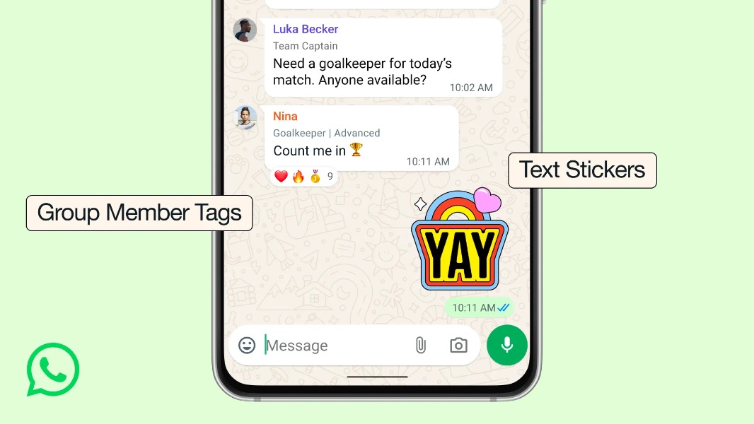 WhatsApp Group member tags events reminders