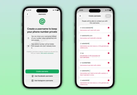 Whatsapp usernames