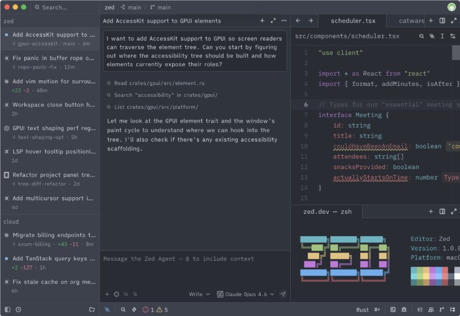 Rust Editor Zed, the Rust-Made Coding Editor, Hits 1.0 - Thurrott.com
