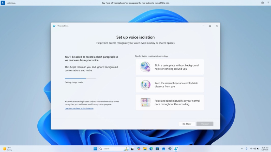 Windows 11 Voice Isolation