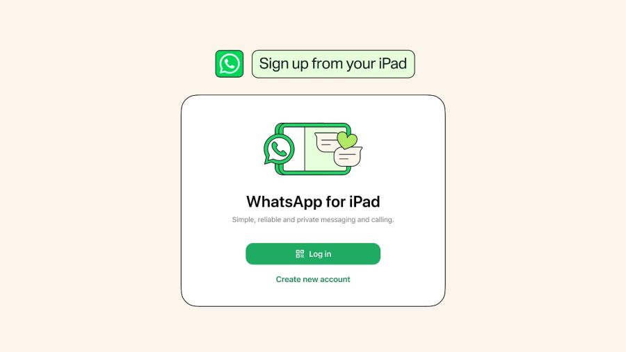 Whatsapp iPad signups