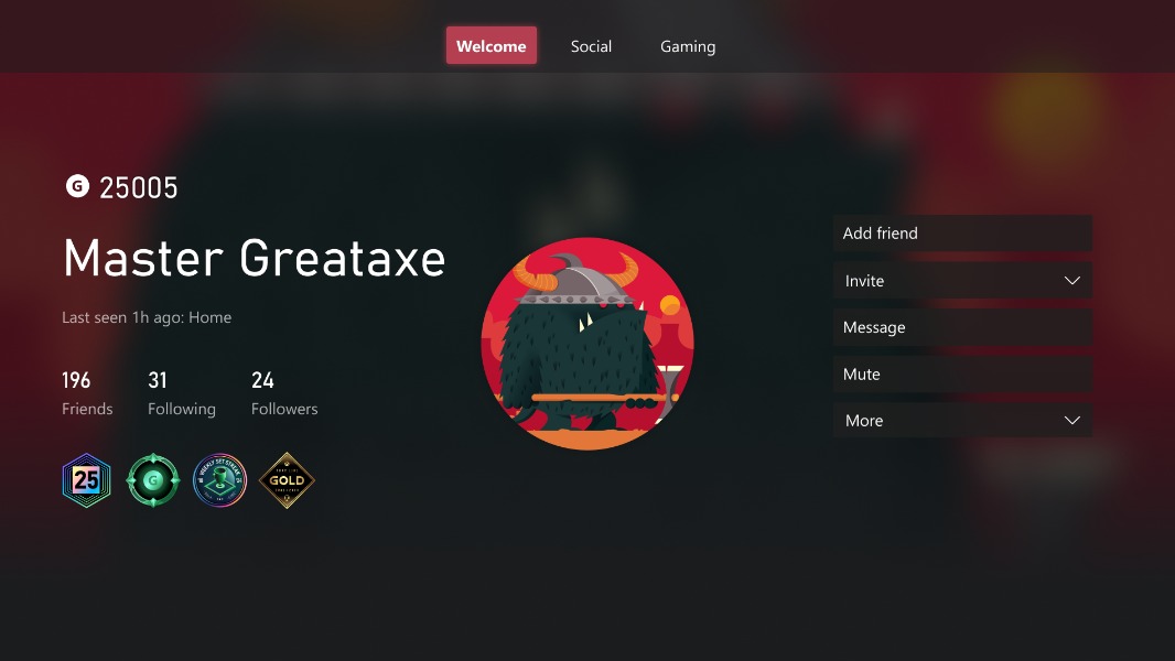 Xbox Profile gamertag