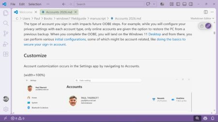 Visual Studio Code Now Includes a Full Markdown Editor