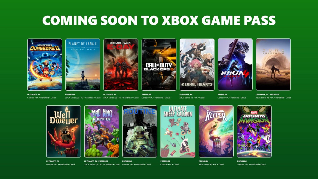 Gears of War E_Day Minecraft Dungeons II Game Pass