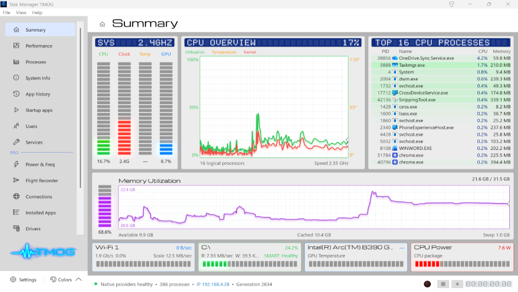 Дэйв Пламмер выпустил Task Manager OG для Windows, macOS и Linux