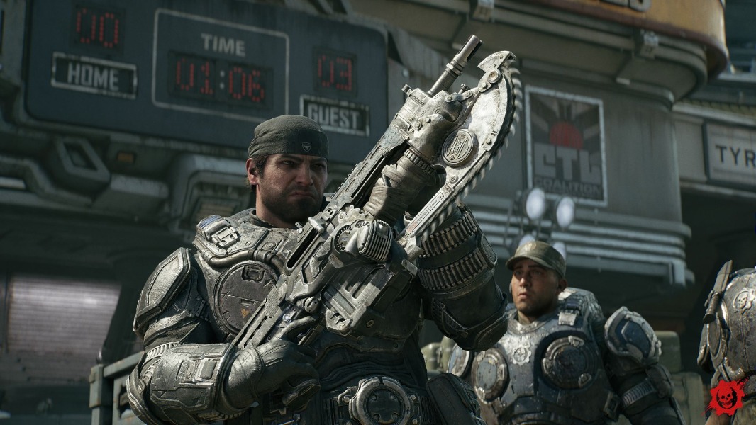 Gears of War E-Day chainsaw