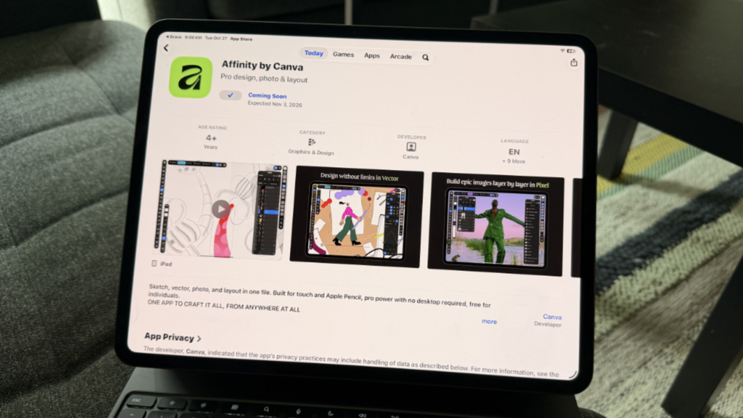 Affinity for iPad Arrives Next Week