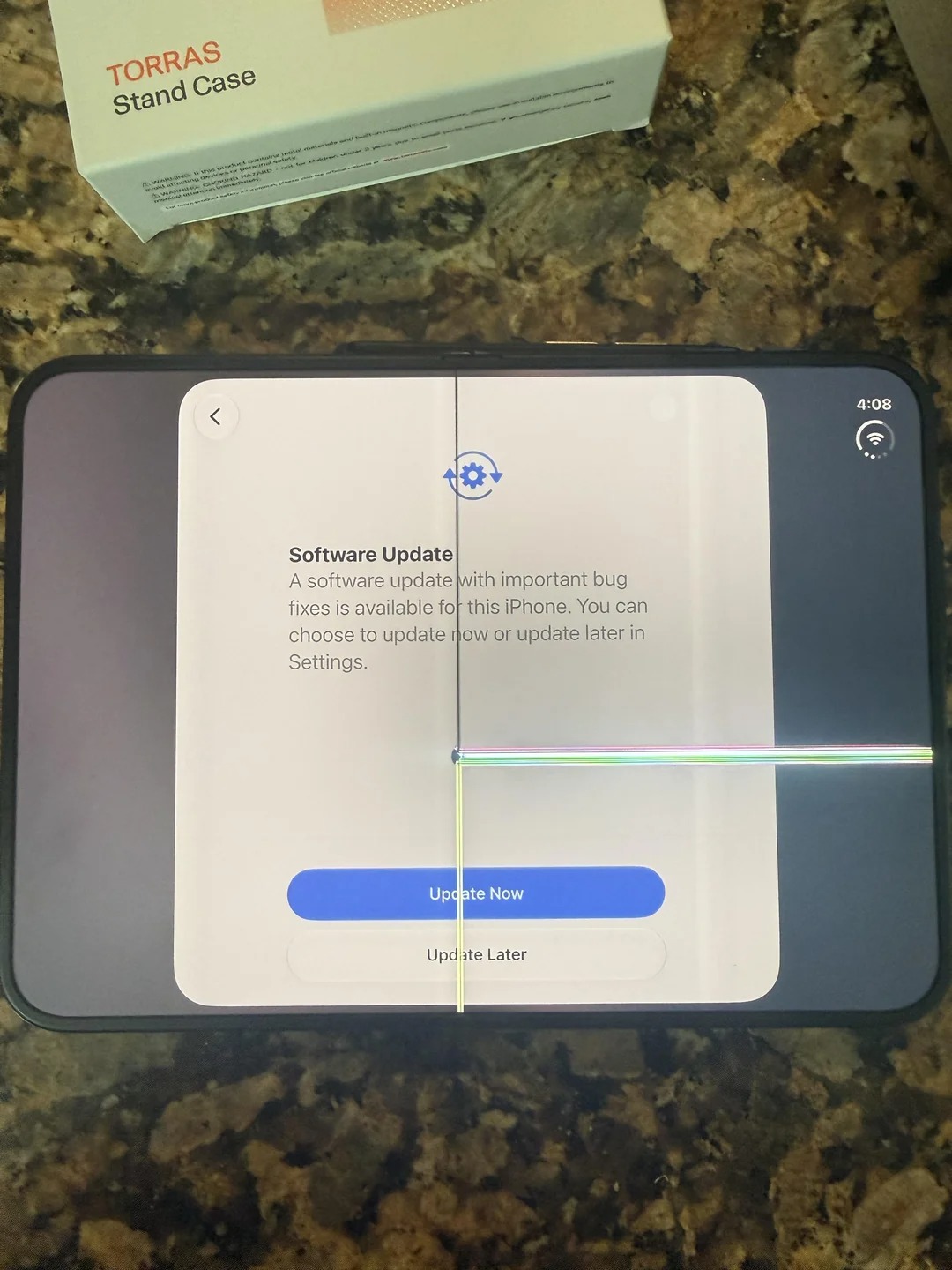 iPhone Duo cracked screen