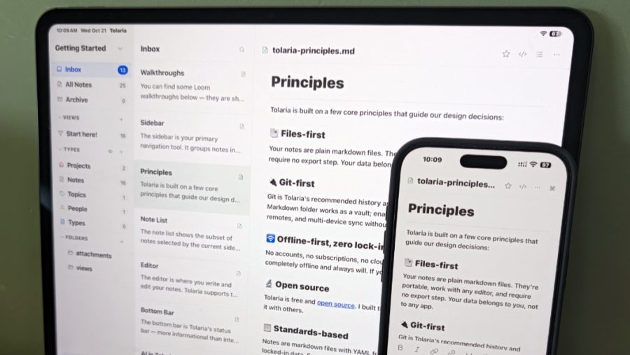 Tolaria Comes to iPhone and iPad